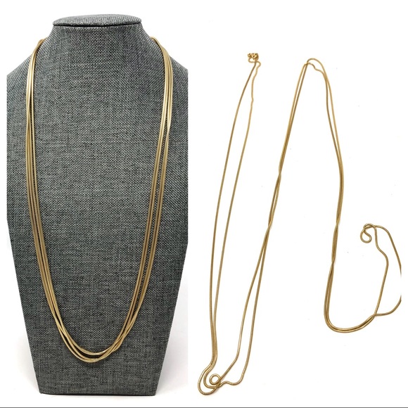 Sterling silver, gold overlay, extra long versatile chain, made in Italy - Picture 2 of 8